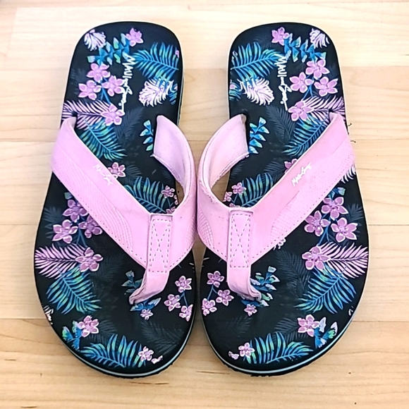 MAUI And SONS PRINT GIRLS' FLIP FLOPS Size 6 - Picture 1 of 4